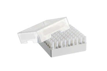 艾本德儲存盒 9 × 9, 可放置 81  個螺旋蓋（凍存）管， 1  –  2  mL，3  件，高 53  mm，2  英寸，聚丙烯材料，可耐受最低 -86  °C，可高溫高壓滅菌，帶蓋子并具有數(shù)